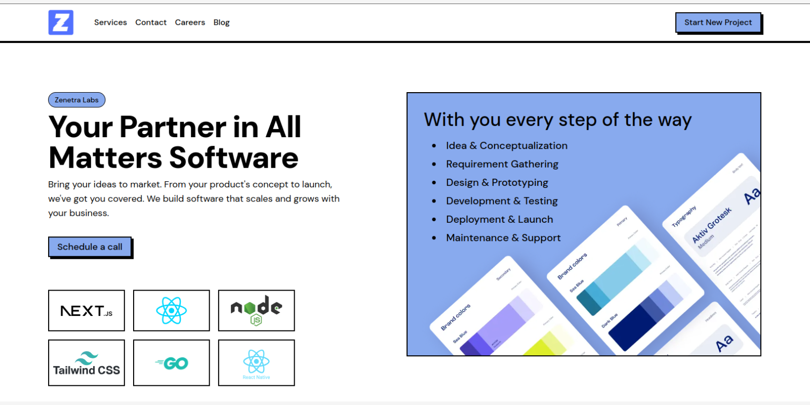 Zenetra Labs Landing Page